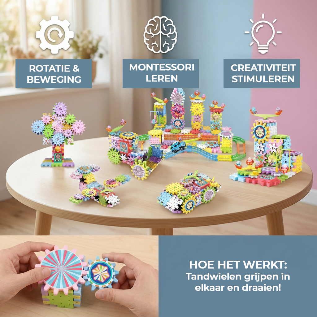 GearJoy™ Montessori Draaiende Tandwiel Bouwset
