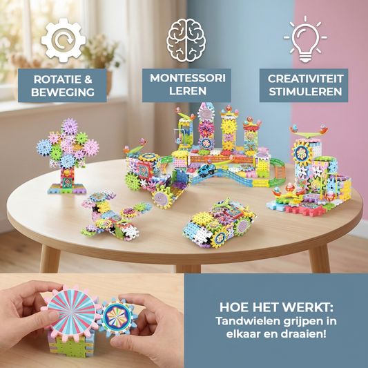 GearJoy™ Montessori Draaiende Tandwiel Bouwset